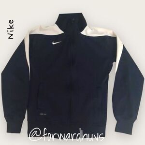 Nike Dri-Fit Navy Blue Track Jacket - Women's Medium